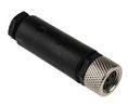 Rundsteckverbinder, M8, Steckbuchse, Gerade, Pole - 3, Schraubanschluss, Kabelhalterung, 40.7mm